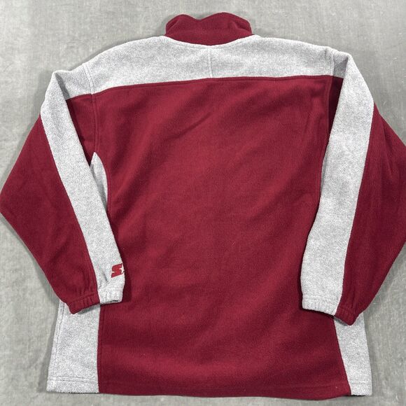 Starter Alabama Crimson Tide Men’s Large Red Gray Full Zip Fleece Jacket - Picture 9 of 9